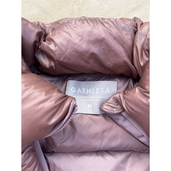 Athleta Lofty Down Vest, Dogwood Mauve SIZE M       #486244 T0217 - Picture 2 of 8